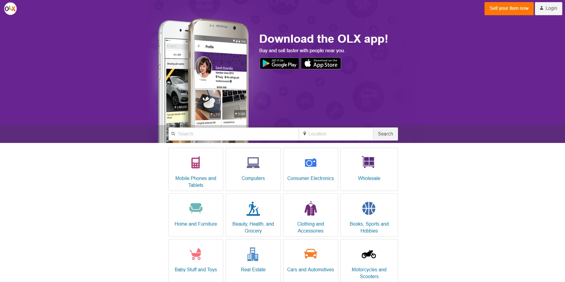 OLX is a B2C e-commerce site